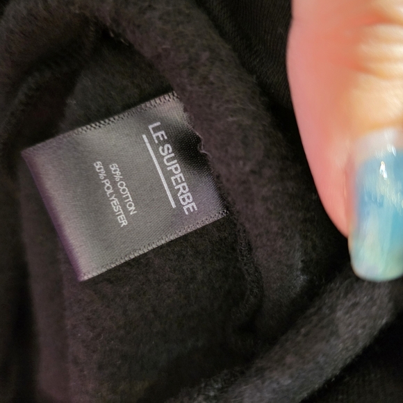 Le Superbe Black Hoodie with Pink Accents 1338 - Picture 7 of 8